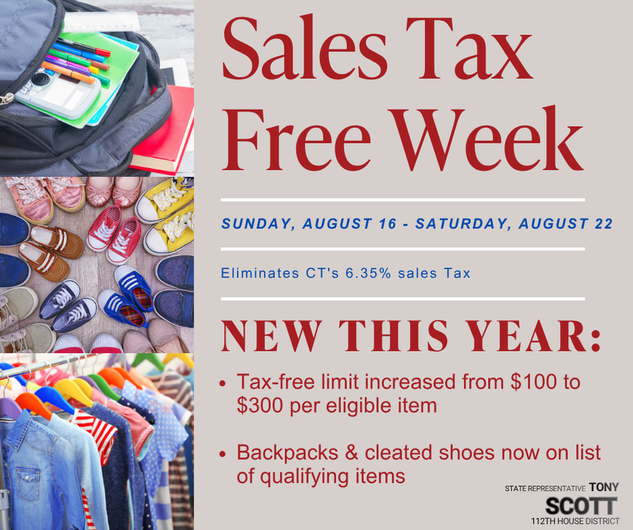 Sales Tax Free Week Changes